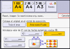 Ilustración de la pantalla del panel de mandos