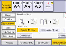 Ilustración de la pantalla del panel de mandos