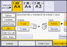 Ilustración de la pantalla del panel de mandos