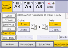 Ilustración de la pantalla del panel de mandos