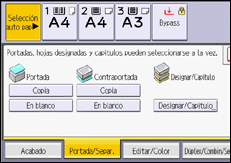 Ilustración de la pantalla del panel de mandos