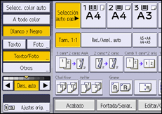 Ilustración de la pantalla panel de mandos