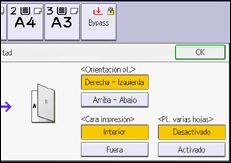 Ilustración de la pantalla del panel de mandos