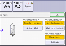 Ilustración de la pantalla del panel de mandos