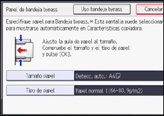 Ilustración de la pantalla panel de mandos