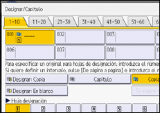 Ilustración de la pantalla del panel de mandos