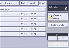 Ilustración de la pantalla panel de mandos