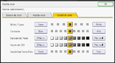 Ilustración de la pantalla panel de mandos