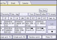 Ilustración de la pantalla panel de mandos
