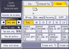 Ilustración de la pantalla panel de mandos