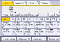 Ilustración de la pantalla panel de mandos