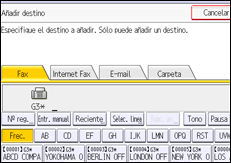 Ilustración de la pantalla panel de mandos