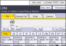 Ilustración de la pantalla panel de mandos