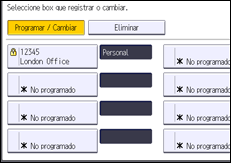 Ilustración de la pantalla panel de mandos