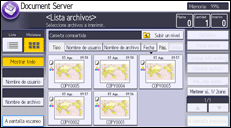 Ilustración de la pantalla panel de mandos