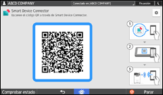 Ilustración de la pantalla panel de mandos