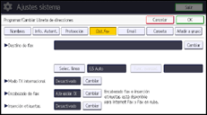 Ilustración de la pantalla panel de mandos