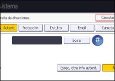 Ilustración de la pantalla panel de mandos