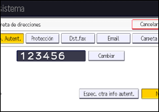 Ilustración de la pantalla panel de mandos