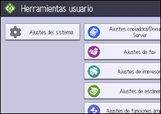 Ilustración de la pantalla panel de mandos