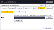 Ilustración de la pantalla panel de mandos