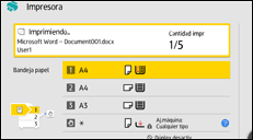 Ilustración de la pantalla panel de mandos