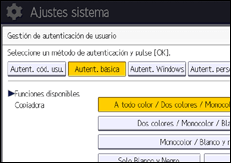 Ilustración de la pantalla panel de mandos