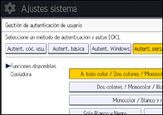 Ilustración de la pantalla panel de mandos