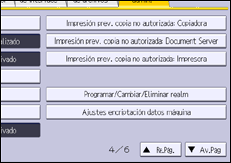 Ilustración de la pantalla panel de mandos