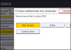Ilustración de la pantalla panel de mandos