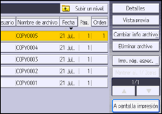Ilustración de la pantalla panel de mandos