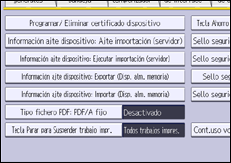 Ilustración de la pantalla panel de mandos