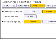 Ilustración de la pantalla panel de mandos