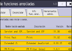 Ilustración de la pantalla panel de mandos