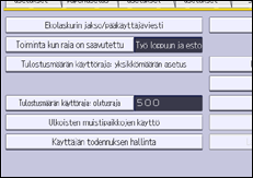 Käyttöpaneelin näyttö
