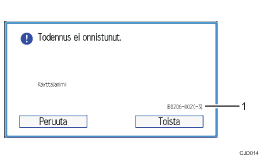 Käyttöpaneelin numeroitu näyttö