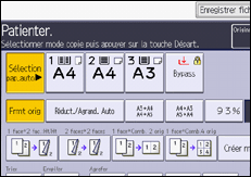 Illustration de l'écran du panneau de commande