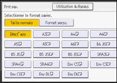 Illustration de l'écran du panneau de commande