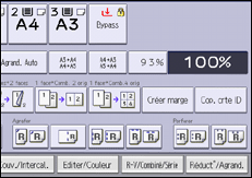 Illustration de l'écran du panneau de commande