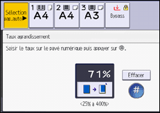 Illustration de l'écran du panneau de commande