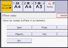 Illustration de l'écran du panneau de commande
