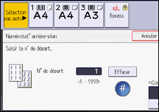 Illustration de l'écran du panneau de commande