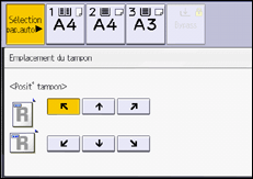 Illustration de l'écran du panneau de commande