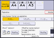 Illustration de l'écran du panneau de commande