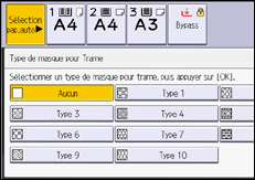 Illustration de l'écran du panneau de commande
