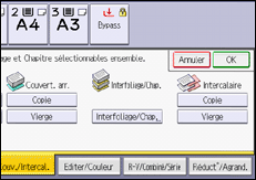 Illustration de l'écran du panneau de commande