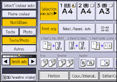 Illustration de l'écran du panneau de commande