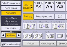 Illustration de l'écran du panneau de commande