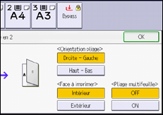 Illustration de l'écran du panneau de commande