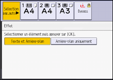 Illustration de l'écran du panneau de commande